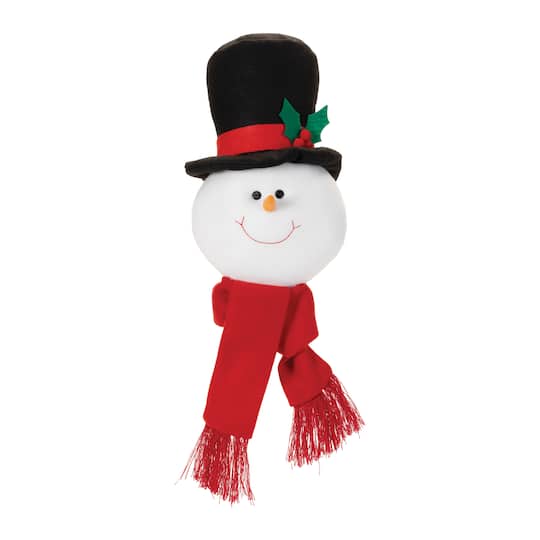 94870DS 22.5 in. Polyester Snowman Ornament, White, Red & Black - Set of 2